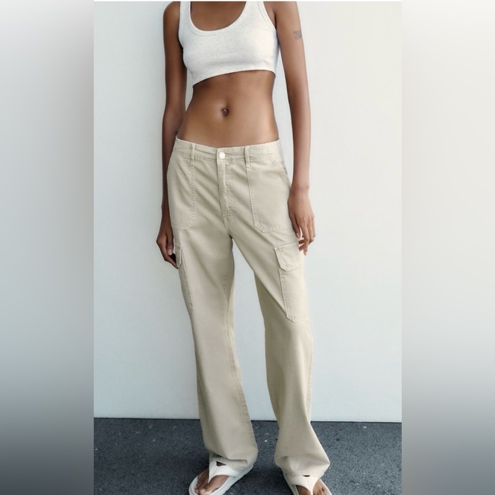 Zara High Rise TRF Cargos